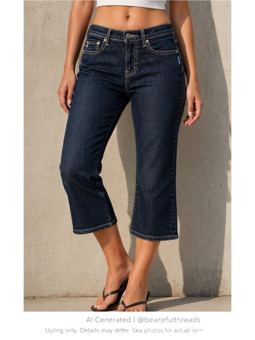 Silver Jeans Dark Wash Capri Jeans Mid Rise Cropped Denim 100% Cotton W30 Y2K